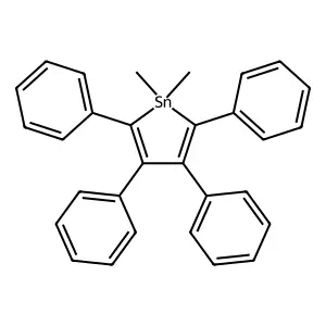 1,1-dimethyl-2,3,4,5-tetraphenyl-1h-stannole structure