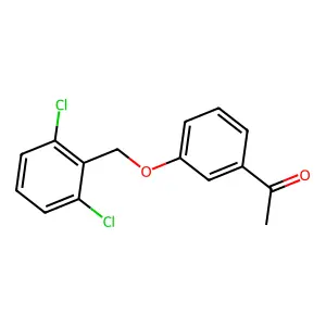 1-[3-[(2,6-dichlorophenyl)methoxy]phenyl]ethanone structure
