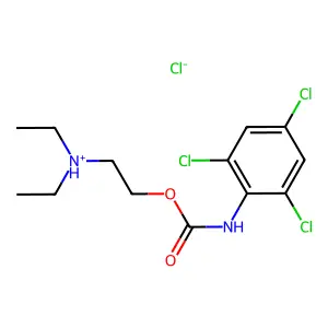 diethyl-[2-[(2,4,6-trichlorophenyl)carbamoyloxy]ethyl]azanium chloride structure