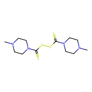 (4-methylpiperazine-1-carbothioyl)sulfanyl 4-methylpiperazine-1-carbodithioate structure