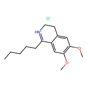 6,7-dimethoxy-1-pentyl-3,4-dihydroisoquinolin-2-ium chloride structure