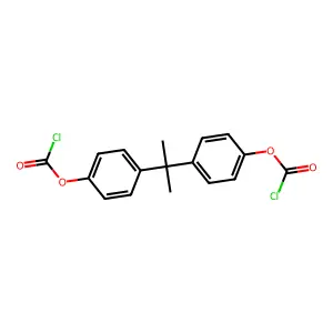 [4-[2-(4-carbonochloridoyloxyphenyl)propan-2-yl]phenyl] carbonochloridate structure