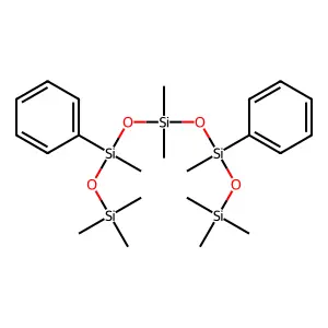 dimethyl-bis[(methyl-phenyl-trimethylsilyloxysilyl)oxy]silane structure