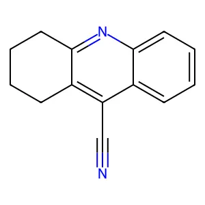 1,2,3,4-tetrahydroacridine-9-carbonitrile structure
