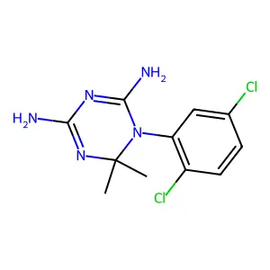 1-(2,5-dichlorophenyl)-6,6-dimethyl-1,6-dihydro-1,3,5-triazine-2,4-diamine structure