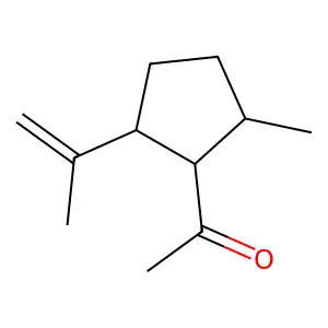 1-(2-methyl-5-prop-1-en-2-ylcyclopentyl)ethanone structure