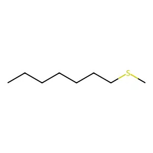 Heptyl methyl sulfide structure