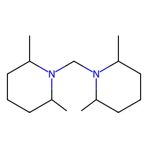 1-[(2,6-dimethylpiperidin-1-yl)methyl]-2,6-dimethylpiperidine structure