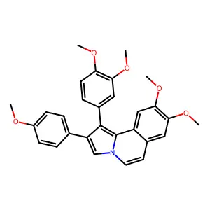 1-(3,4-dimethoxyphenyl)-8,9-dimethoxy-2-(4-methoxyphenyl)pyrrolo[2,1-a]isoquinoline structure