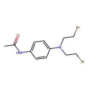 N-[4-[bis(2-bromoethyl)amino]phenyl]acetamide structure