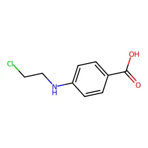 4-(2-chloroethylamino)benzoic acid structure
