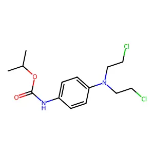CARBANILIC ACID, p-(BIS(2-CHLOROETHYL)AMINO)-, ISOPROPYL ESTER structure