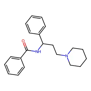 N-(1-phenyl-3-piperidin-1-ylpropyl)benzamide structure