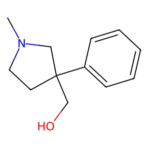 (1-methyl-3-phenylpyrrolidin-3-yl)methanol structure