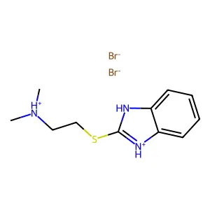 2-(2'-Dimethylaminoethylthio)benzimidazoline bromide hydrobromide structure