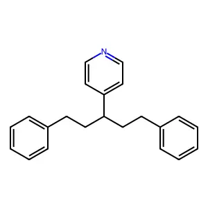4-[3-phenyl-1-(2-phenylethyl)propyl]pyridine structure