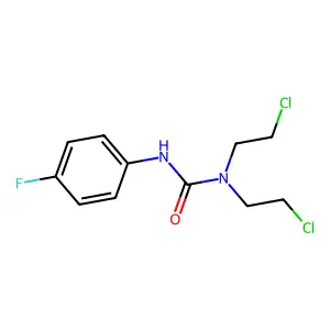 1,1-bis(2-chloroethyl)-3-(4-fluorophenyl)urea structure