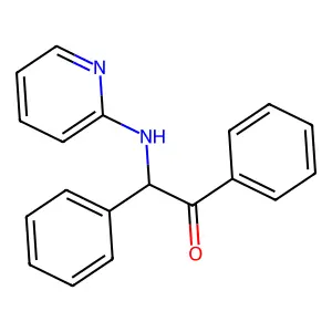 1,2-diphenyl-2-(pyridin-2-ylamino)ethanone structure