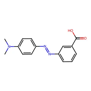 3-[[4-(dimethylamino)phenyl]diazenyl]benzoic acid structure