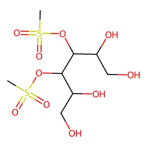 (1,2,5,6-tetrahydroxy-4-methylsulfonyloxyhexan-3-yl) methanesulfonate structure