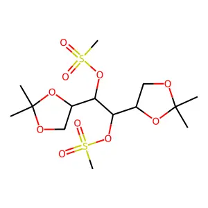 [1,2-bis(2,2-dimethyl-1,3-dioxolan-4-yl)-2-methylsulfonyloxyethyl] methanesulfonate structure