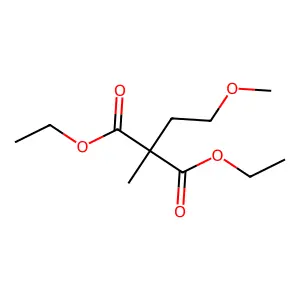diethyl 2-(2-methoxyethyl)-2-methylpropanedioate structure