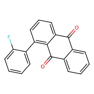 1-(2-fluorophenyl)anthracene-9,10-dione structure