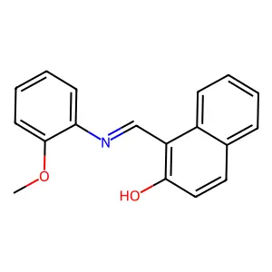 1-(2-METHOXYPHENYLIMINOMETHYL)-2-NAPHTHOL structure