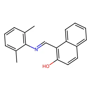 1-[(2,6-dimethylphenyl)iminomethyl]naphthalen-2-ol structure
