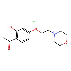 ACETOPHENONE, 2'-HYDROXY-4'-(2-(MORPHOLINO)ETHOXY)-, HYDROCHLORIDE structure