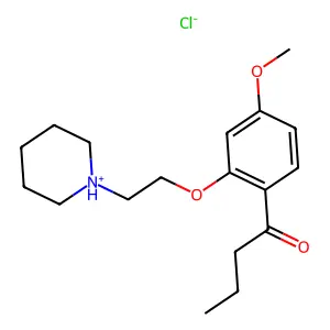 Butyrophenone, 4'-methoxy-6'-(2-piperidinoethoxy)-, hydrochloride structure