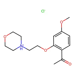 Acetophenone, 4'-methoxy-6'-(2-morpholinoethoxy)-, hydrochloride structure