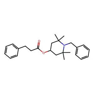 (1-benzyl-2,2,6,6-tetramethylpiperidin-4-yl) 3-phenylpropanoate structure