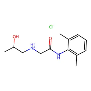 [2-(2,6-dimethylanilino)-2-oxoethyl]-(2-hydroxypropyl)azanium chloride structure