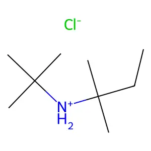 tert-butyl(2-methylbutan-2-yl)azanium chloride structure