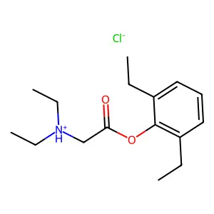 [2-(2,6-diethylphenoxy)-2-oxoethyl]-diethylazanium chloride structure