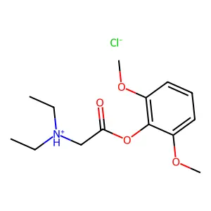 [2-(2,6-dimethoxyphenoxy)-2-oxoethyl]-diethylazanium chloride structure