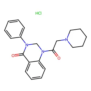 4(1H)-Quinazolinone, 2,3-dihydro-3-phenyl-1-(piperidinoacetyl)-, hydrochloride structure