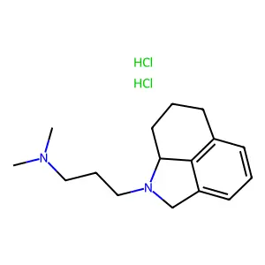 1,2,6,7,8,8a-Hexahydro-1-(3-(dimethylamino)propyl)benz(cd)indole dihydrochloride hydrate structure