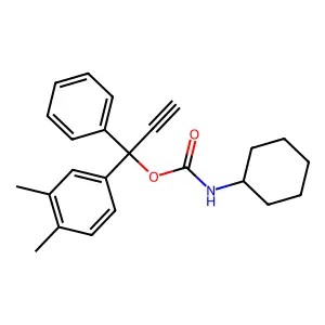 [1-(3,4-dimethylphenyl)-1-phenylprop-2-ynyl] N-cyclohexylcarbamate structure