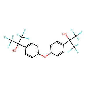 1,1,1,3,3,3-hexafluoro-2-[4-[4-(1,1,1,3,3,3-hexafluoro-2-hydroxypropan-2-yl)phenoxy]phenyl]propan-2-ol structure