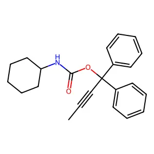 1,1-Diphenyl-2-butynyl cyclohexylcarbamate structure