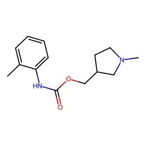 (1-methylpyrrolidin-3-yl)methyl N-(2-methylphenyl)carbamate structure