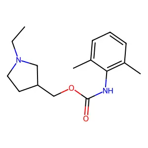 (1-ethylpyrrolidin-3-yl)methyl N-(2,6-dimethylphenyl)carbamate structure