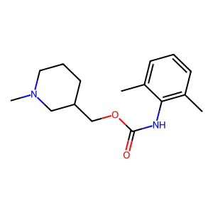 (1-methylpiperidin-3-yl)methyl N-(2,6-dimethylphenyl)carbamate structure