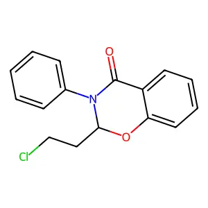 2-(2-chloroethyl)-3-phenyl-2H-1,3-benzoxazin-4-one structure