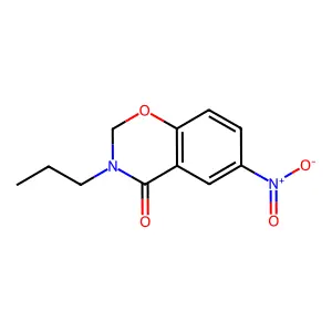 6-nitro-3-propyl-2H-1,3-benzoxazin-4-one structure
