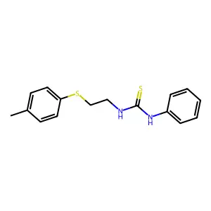 1-[2-(4-methylphenyl)sulfanylethyl]-3-phenylthiourea structure