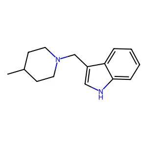 3-[(4-methylpiperidin-1-yl)methyl]-1H-indole structure