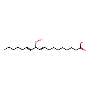 (11S)-11-hydroperoxyoctadeca-9,12-dienoic acid structure
